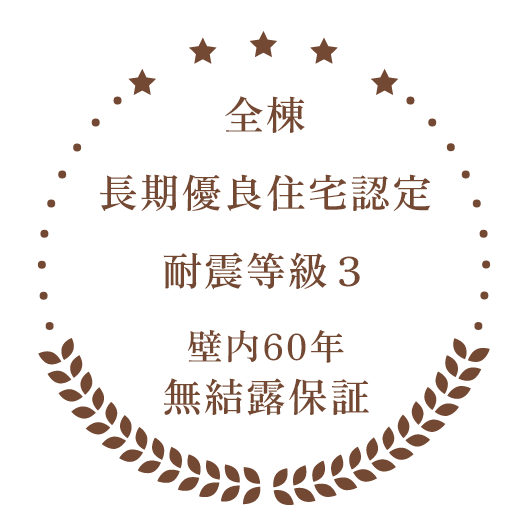 全棟 長期優良住宅 耐震等級３